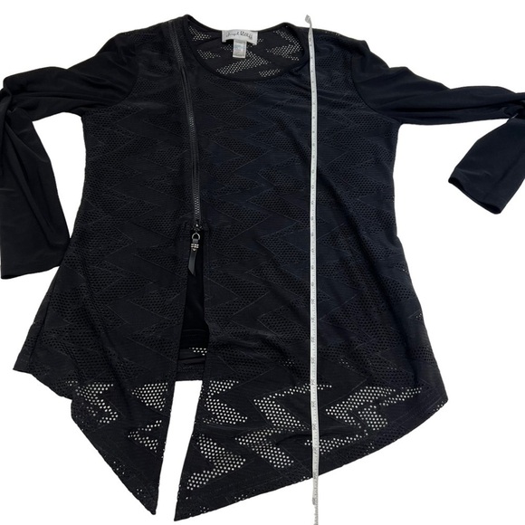 JOSEPH Ribkoff Black Long Sleeve Asymmetric Top Size 8 - Picture 7 of 10